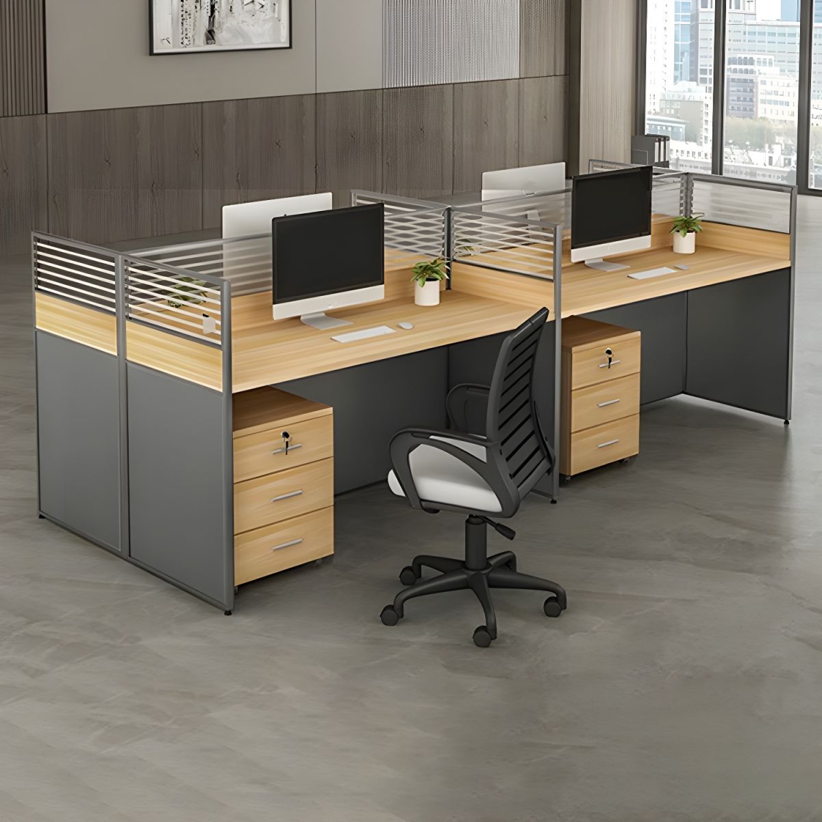 4-Way Modular Office Workstation - Image 3
