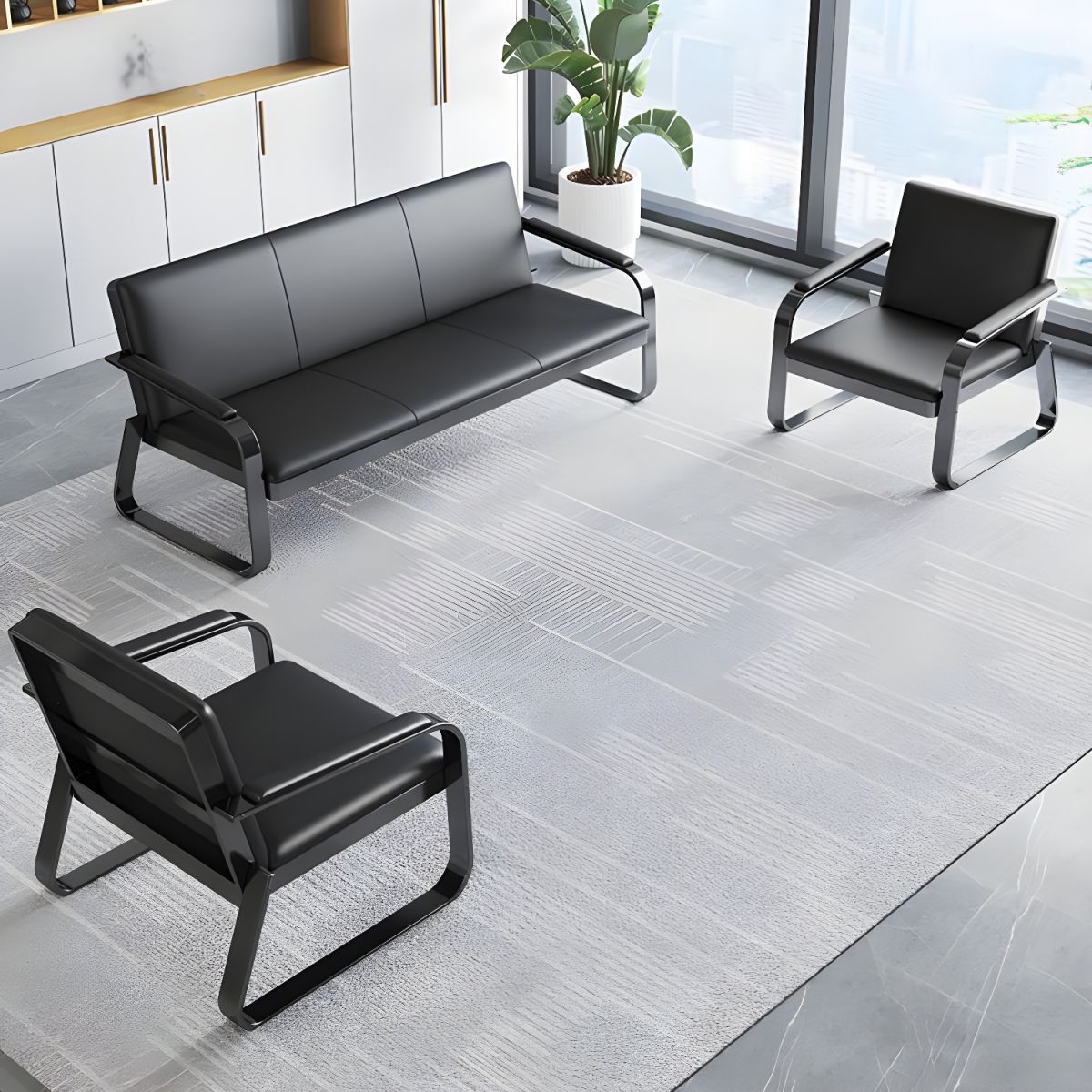 PU Leather Executive Reception Sofa