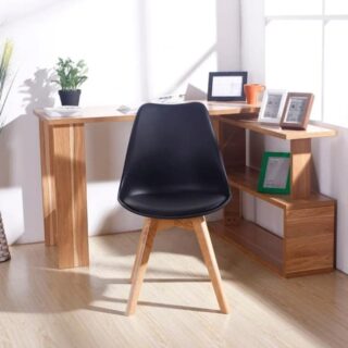 Leather Padded Eames Dining Chair
