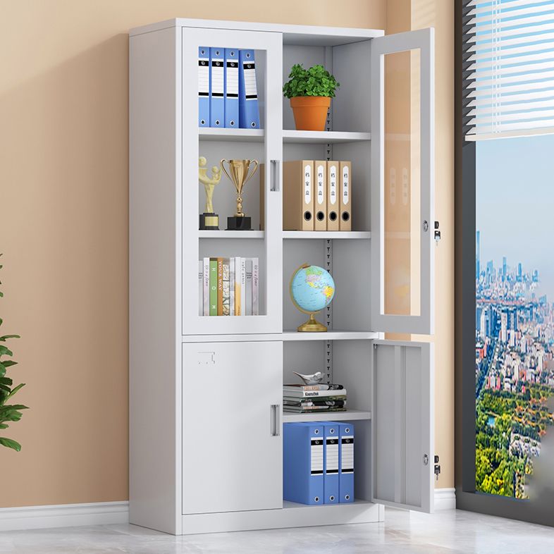 2-Door Metallic Half Glass Filing Cabinet - Image 2